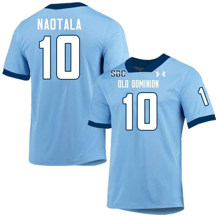 #10 Koa Naotala Old Dominion Monarchs College Football Jerseys Stitched-Light Blue